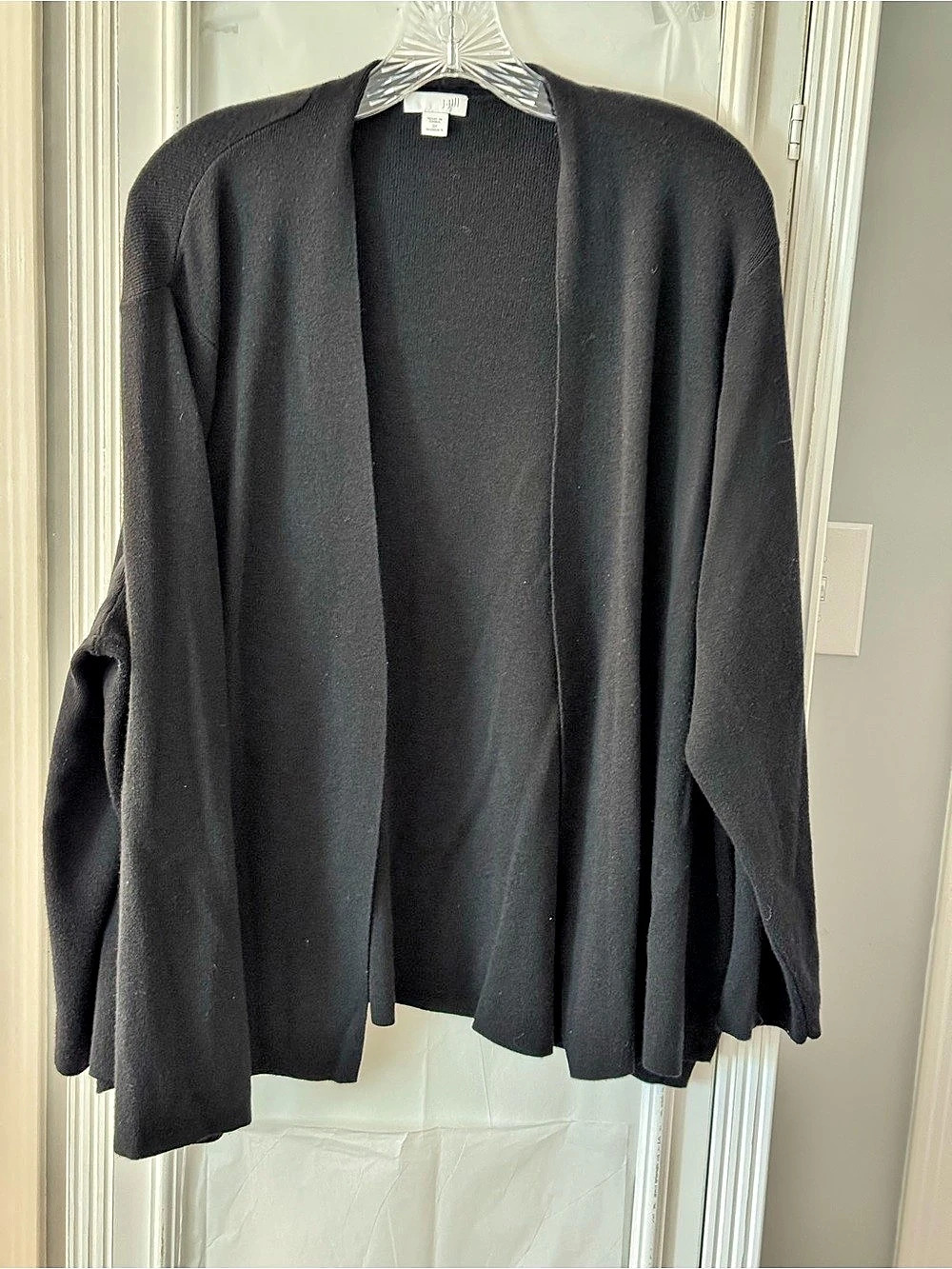 J. Jill Black Long Sleeve Open Front Cardigan Size 3X